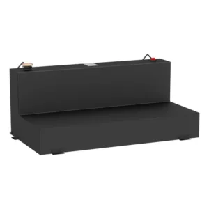 MATTE BLACK 100-GALLON L-SHAPE STEEL TRANSFER TANK #ST-100-L-MB